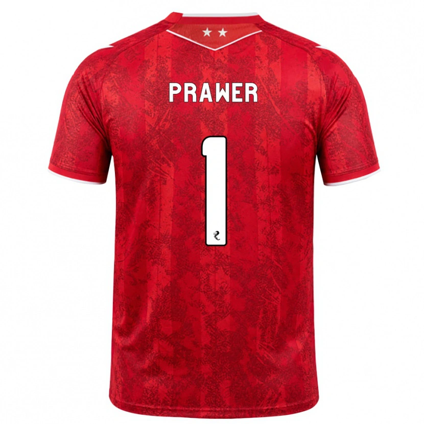 Danxen Bambino Maglia Anna Prawer #1 Bianco Rosso Kit Gara Home 2026/27 Maglietta