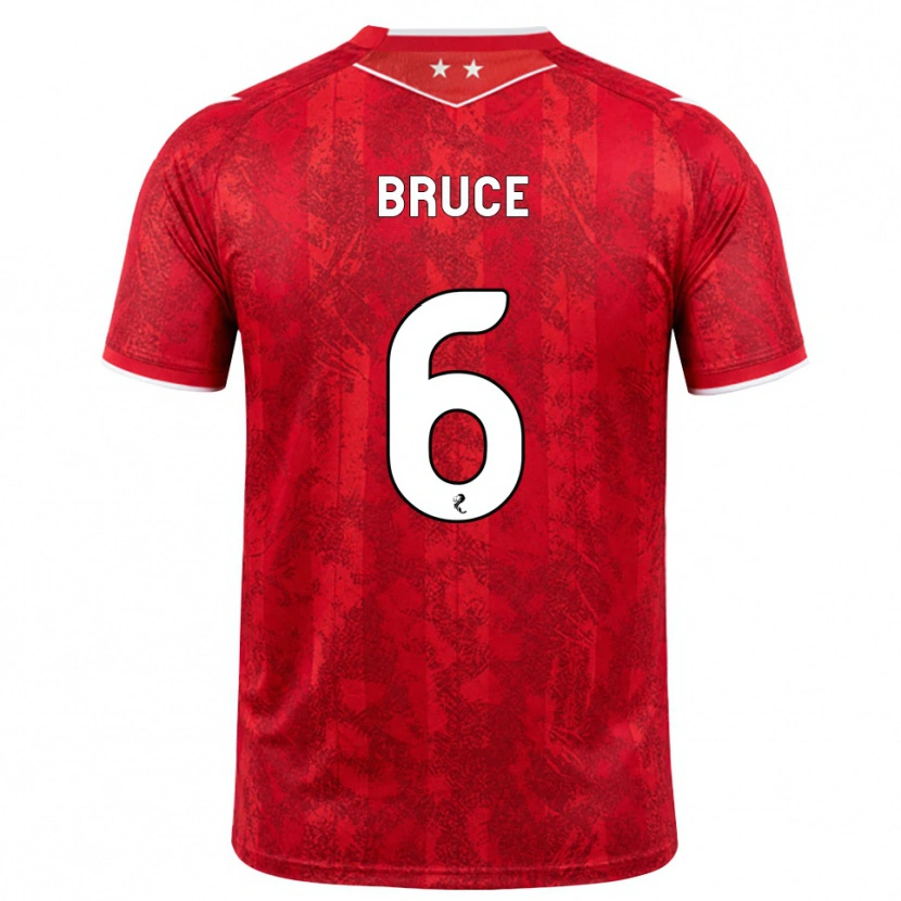Danxen Bambino Maglia Natasha Bruce #6 Bianco Rosso Kit Gara Home 2026/27 Maglietta