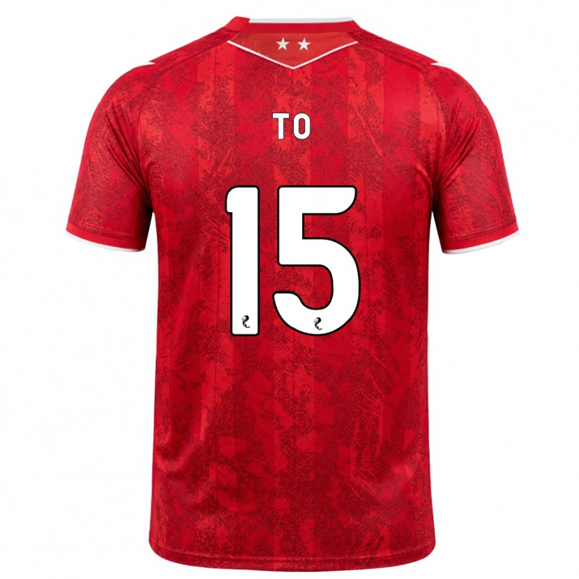 Danxen Bambino Maglia Zack To #15 Bianco Rosso Kit Gara Home 2026/27 Maglietta