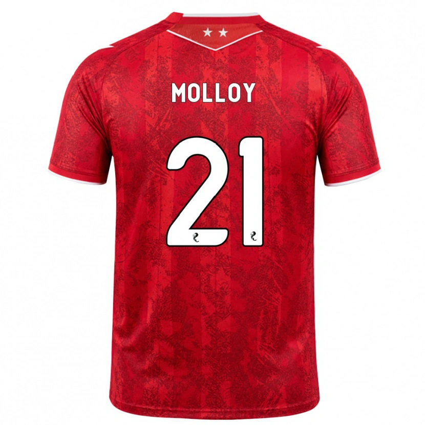 Danxen Bambino Maglia Gavin Molloy #21 Bianco Rosso Kit Gara Home 2026/27 Maglietta