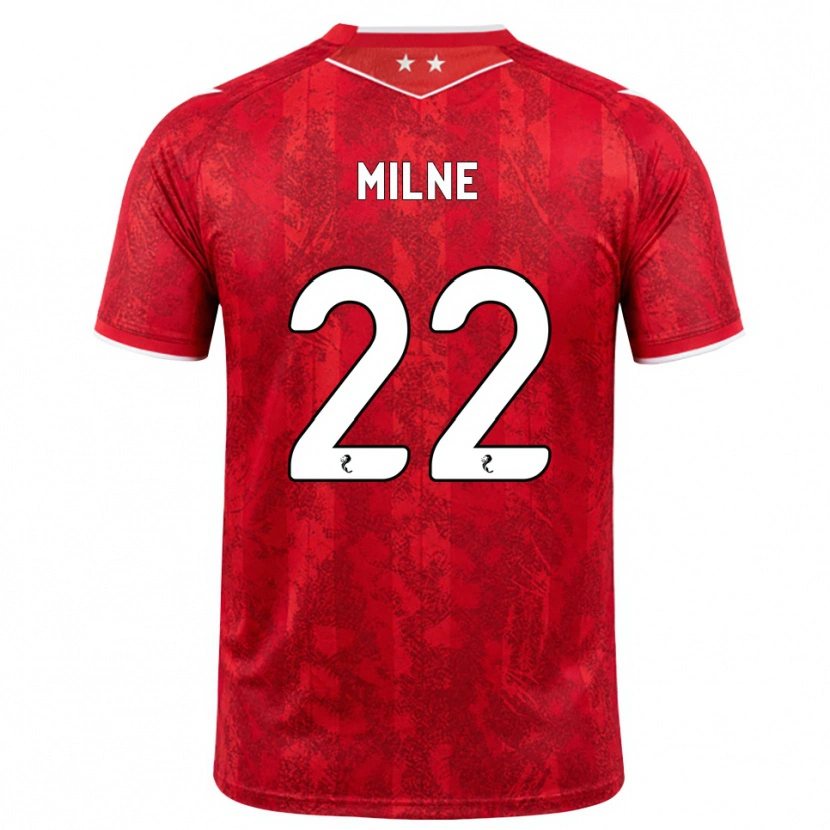 Danxen Bambino Maglia Jack Milne #22 Bianco Rosso Kit Gara Home 2026/27 Maglietta