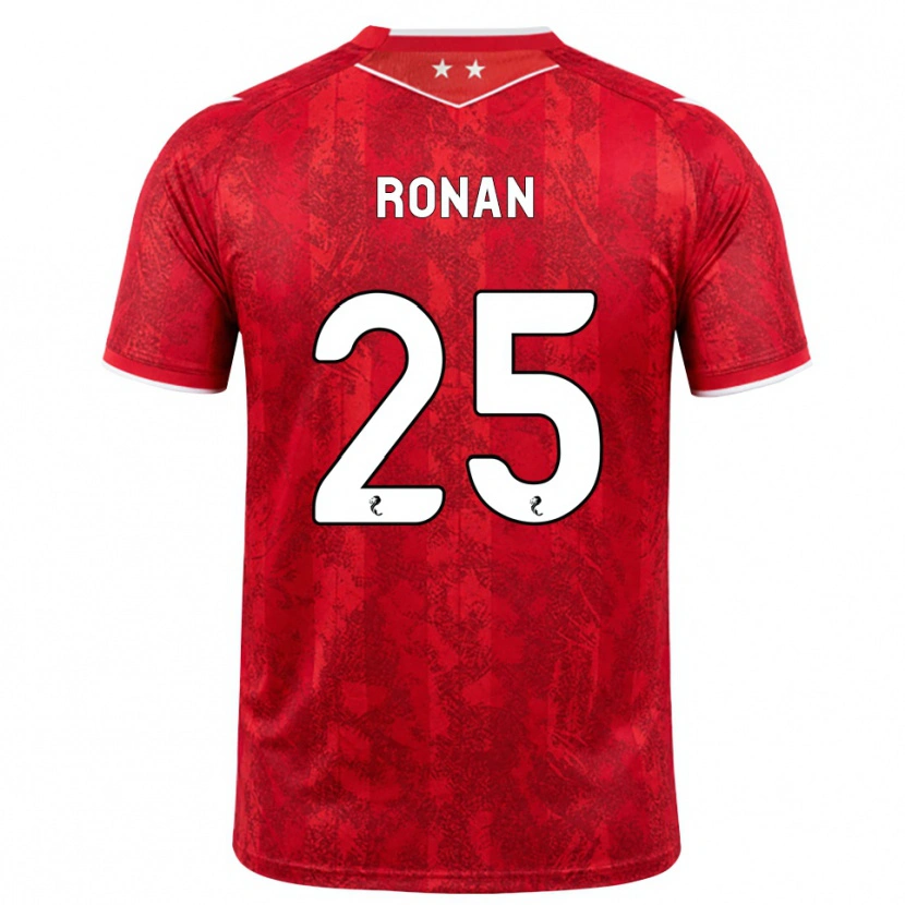 Danxen Bambino Maglia Connor Ronan #25 Bianco Rosso Kit Gara Home 2026/27 Maglietta