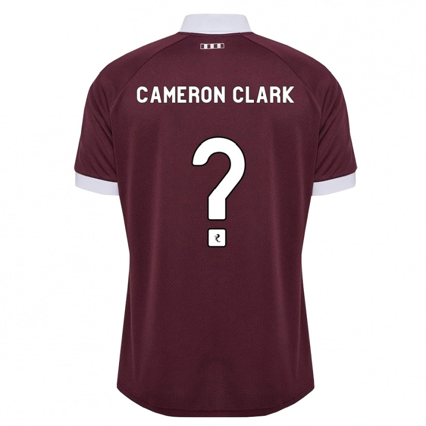 Danxen Bambino Maglia Cameron Clark #0 Bianco Borgogna Kit Gara Home 2026/27 Maglietta