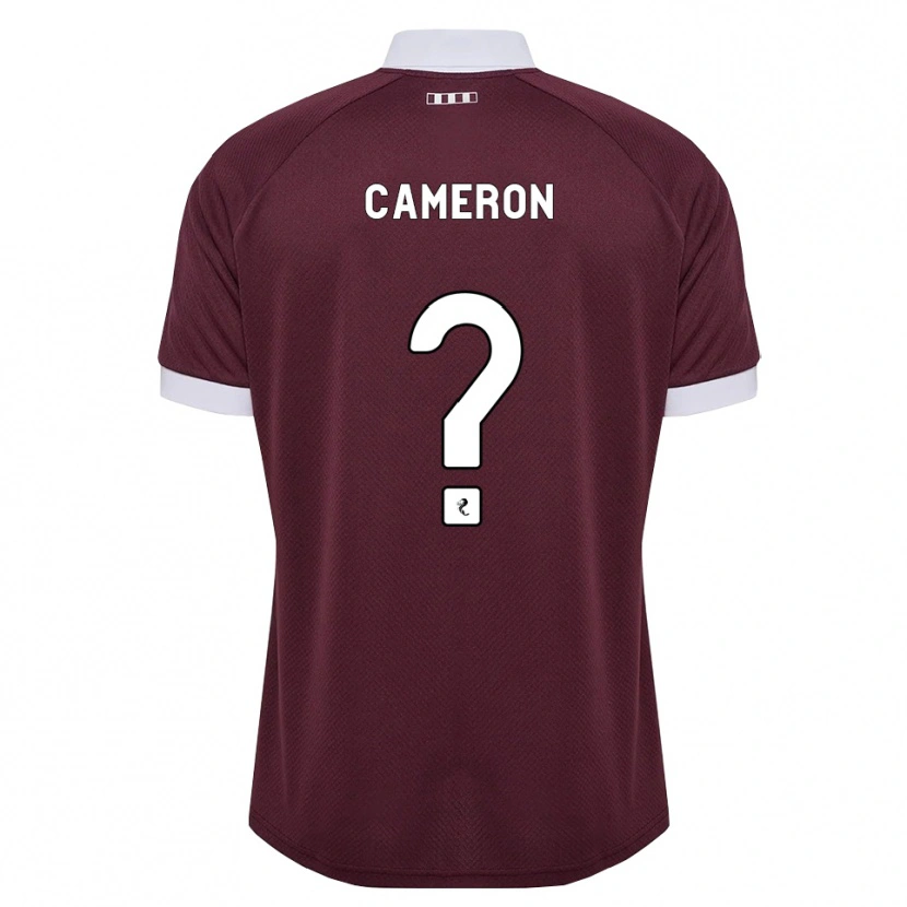Danxen Bambino Maglia Ruaridh Cameron #0 Bianco Borgogna Kit Gara Home 2026/27 Maglietta