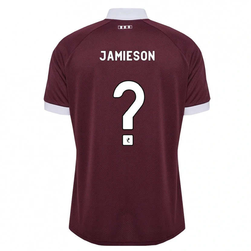 Danxen Bambino Maglia Finlay Jamieson #0 Bianco Borgogna Kit Gara Home 2026/27 Maglietta