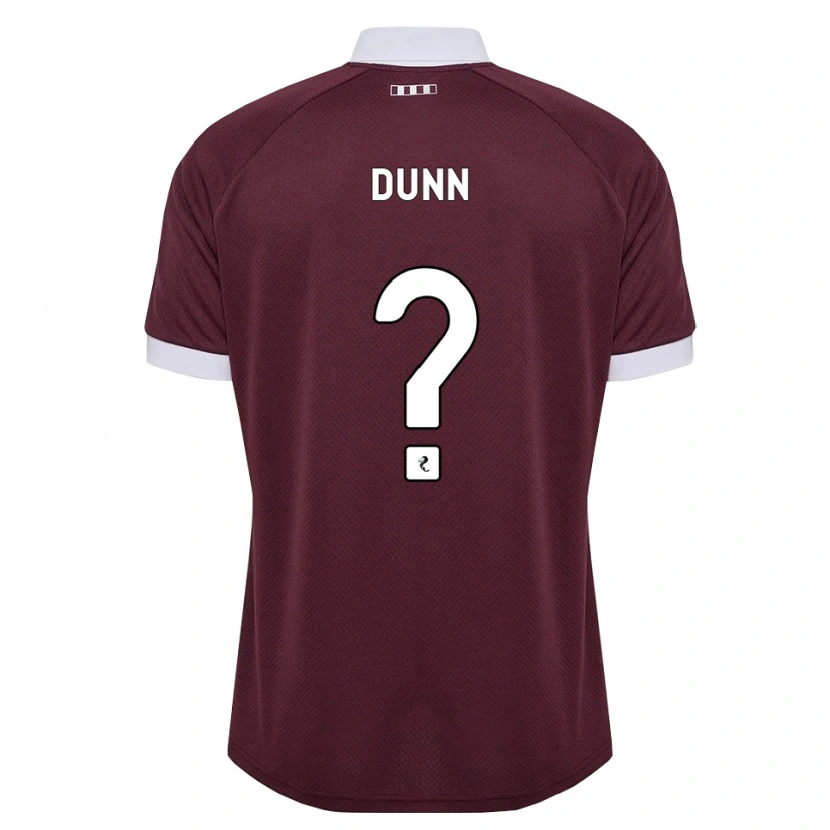 Danxen Bambino Maglia Alexander Dunn #0 Bianco Borgogna Kit Gara Home 2026/27 Maglietta