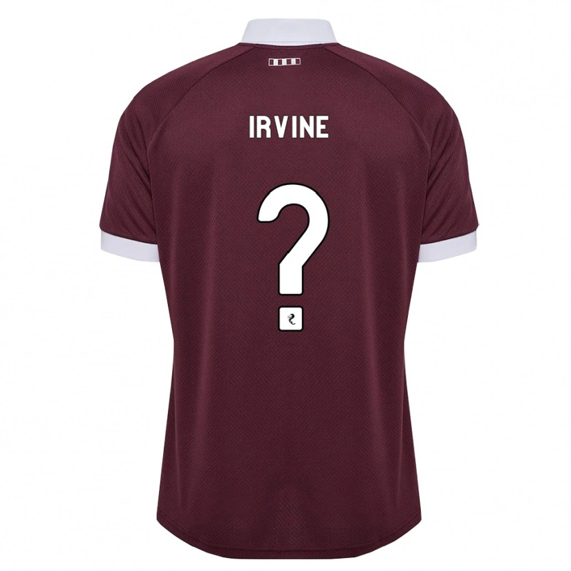 Danxen Bambino Maglia Dylan Irvine #0 Bianco Borgogna Kit Gara Home 2026/27 Maglietta