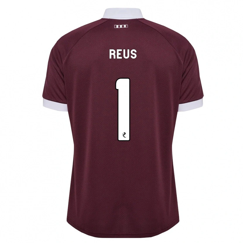 Danxen Bambino Maglia Beau Reus #1 Bianco Borgogna Kit Gara Home 2026/27 Maglietta