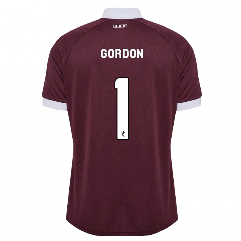 Danxen Bambino Maglia Craig Gordon #1 Bianco Borgogna Kit Gara Home 2026/27 Maglietta