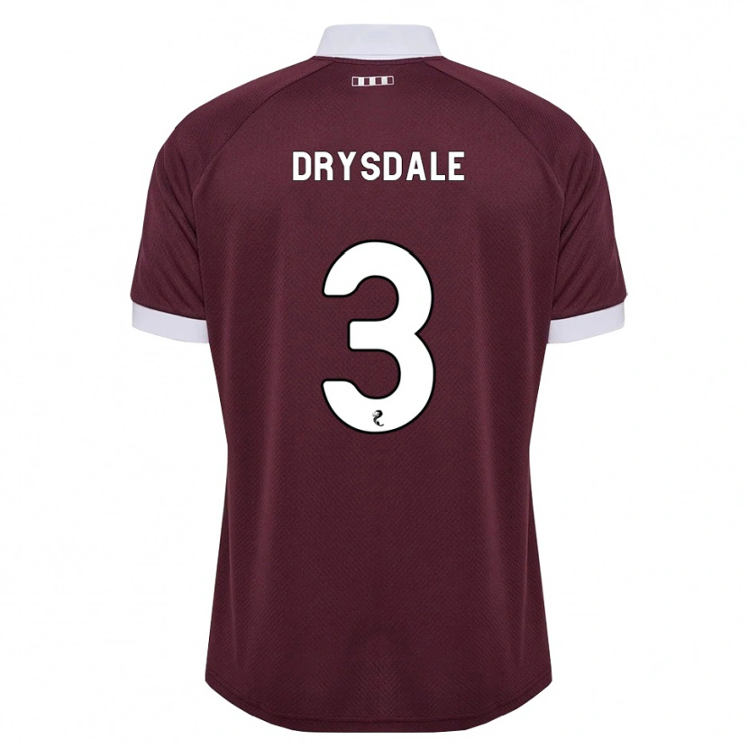 Danxen Bambino Maglia Ethan Drysdale #3 Bianco Borgogna Kit Gara Home 2026/27 Maglietta
