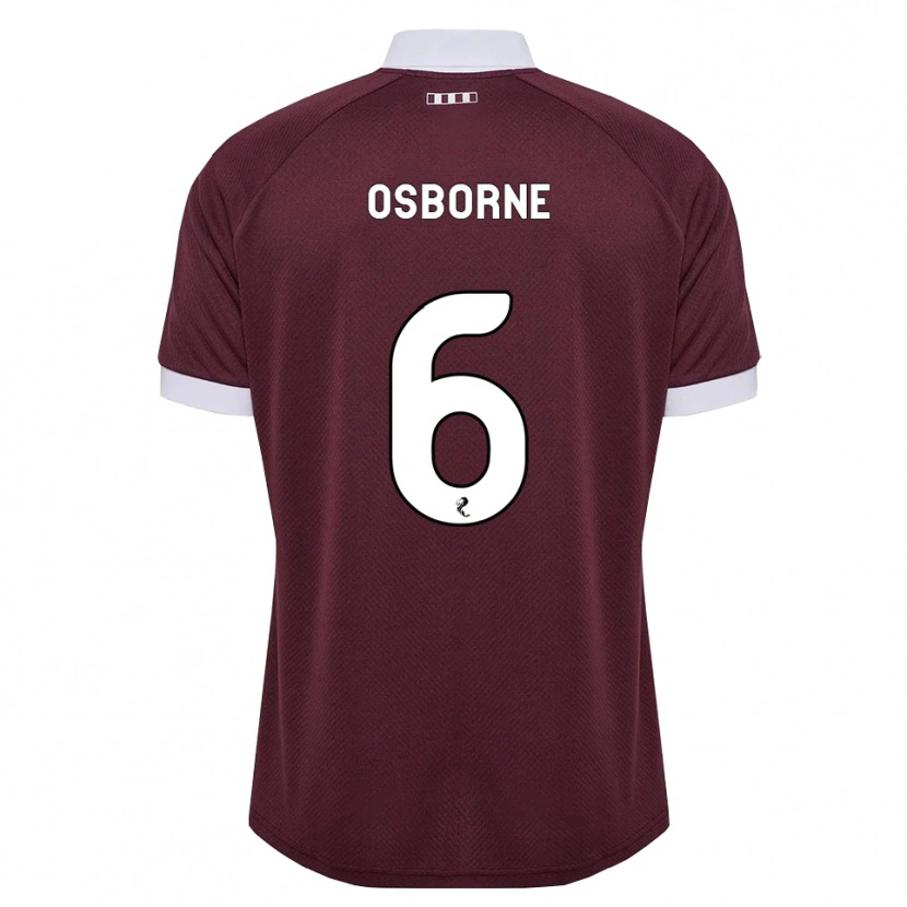 Danxen Bambino Maglia Alfie Osborne #6 Bianco Borgogna Kit Gara Home 2026/27 Maglietta
