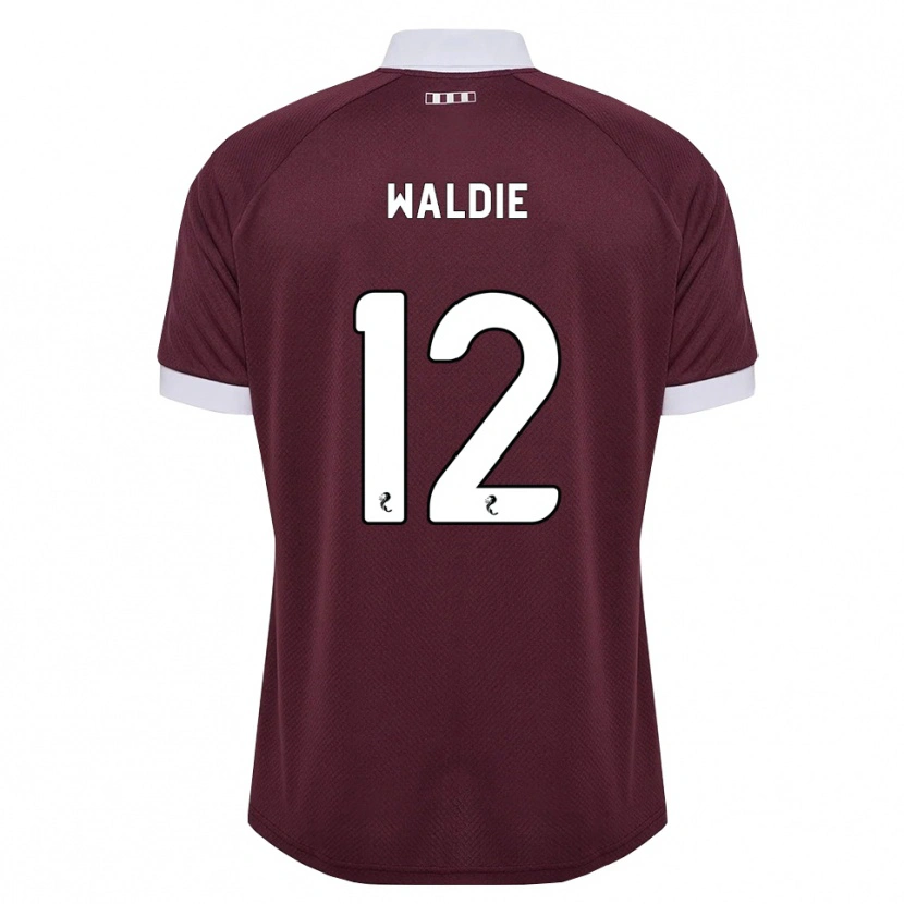 Danxen Bambino Maglia Lizzie Waldie #12 Bianco Borgogna Kit Gara Home 2026/27 Maglietta