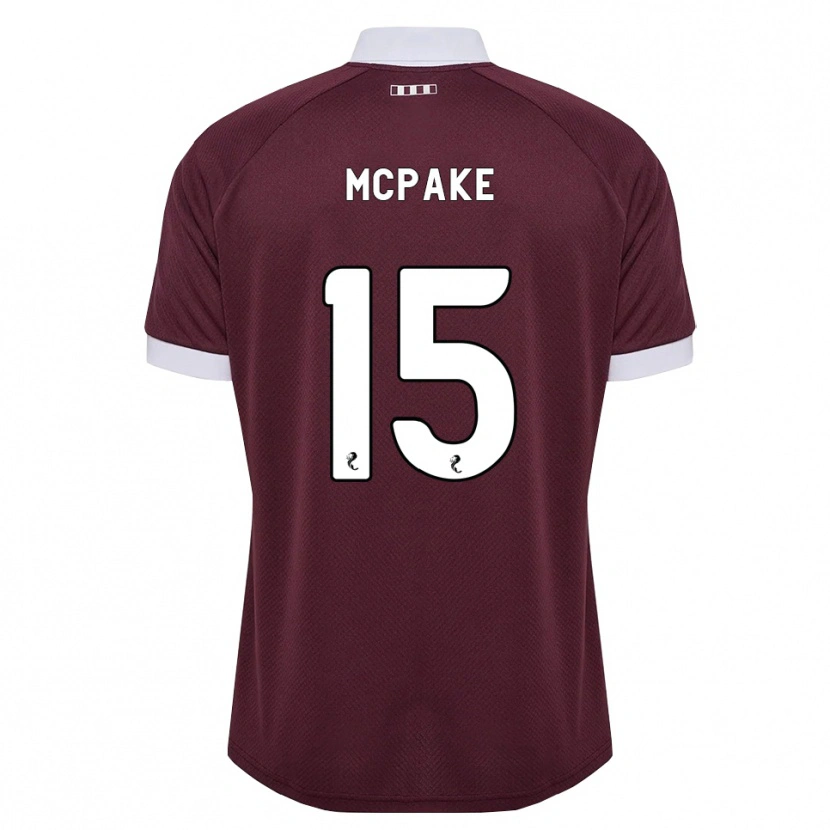 Danxen Bambino Maglia Josh Mcpake #15 Bianco Borgogna Kit Gara Home 2026/27 Maglietta