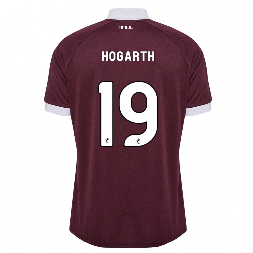 Danxen Bambino Maglia Taylor Hogarth #19 Bianco Borgogna Kit Gara Home 2026/27 Maglietta