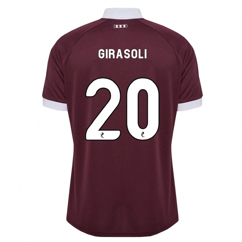 Danxen Bambino Maglia Carly Girasoli #20 Bianco Borgogna Kit Gara Home 2026/27 Maglietta