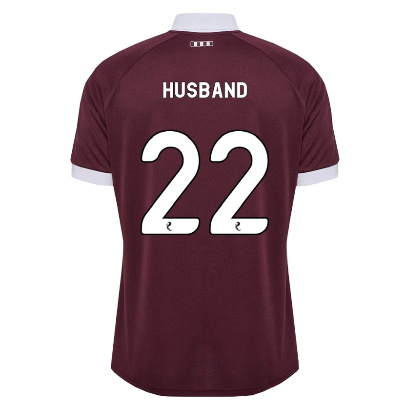 Danxen Bambino Maglia Jessica Husband #22 Bianco Borgogna Kit Gara Home 2026/27 Maglietta