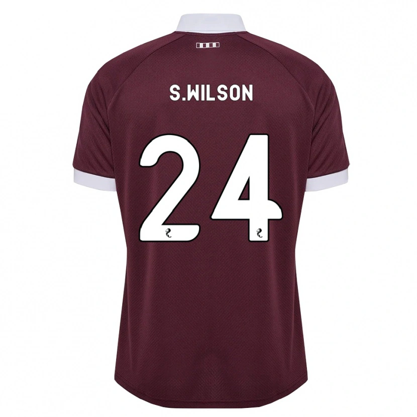 Danxen Bambino Maglia Stanley Wilson #24 Bianco Borgogna Kit Gara Home 2026/27 Maglietta