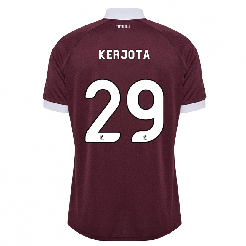 Danxen Bambino Maglia Sabah Kerjota #29 Bianco Borgogna Kit Gara Home 2026/27 Maglietta