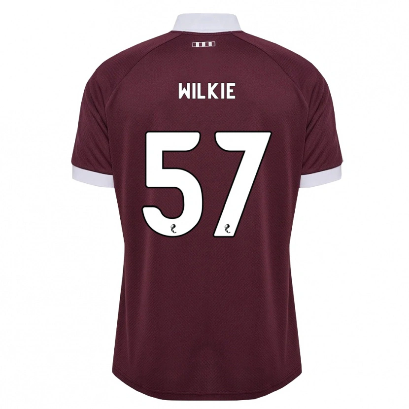 Danxen Bambino Maglia Coupar Wilkie #57 Bianco Borgogna Kit Gara Home 2026/27 Maglietta