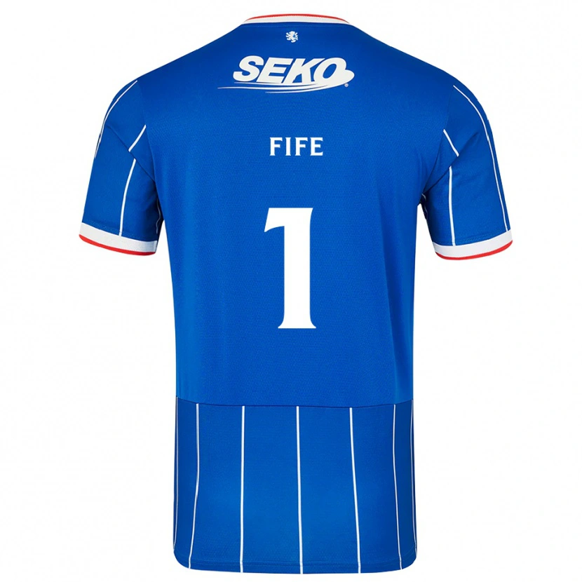 Danxen Bambino Maglia Jenna Fife #1 Bianco Rosso Blu Kit Gara Home 2026/27 Maglietta