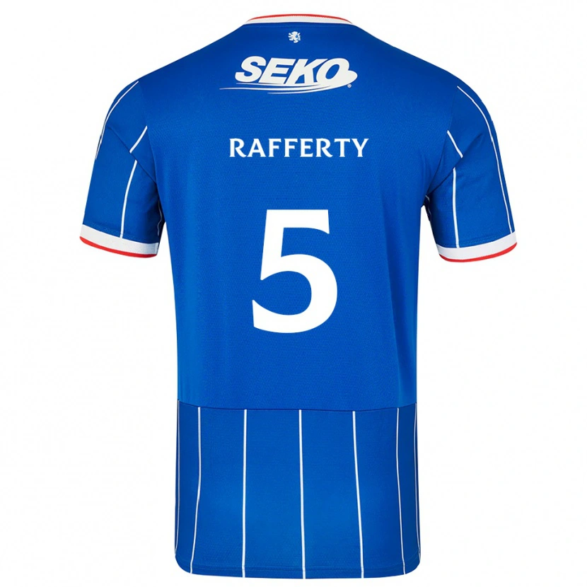 Danxen Bambino Maglia Laura Rafferty #5 Bianco Rosso Blu Kit Gara Home 2026/27 Maglietta