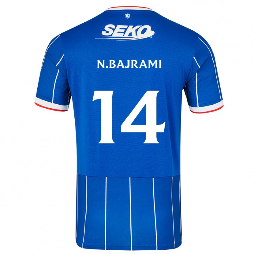 Danxen Bambino Maglia Nedim Bajrami #14 Bianco Rosso Blu Kit Gara Home 2026/27 Maglietta