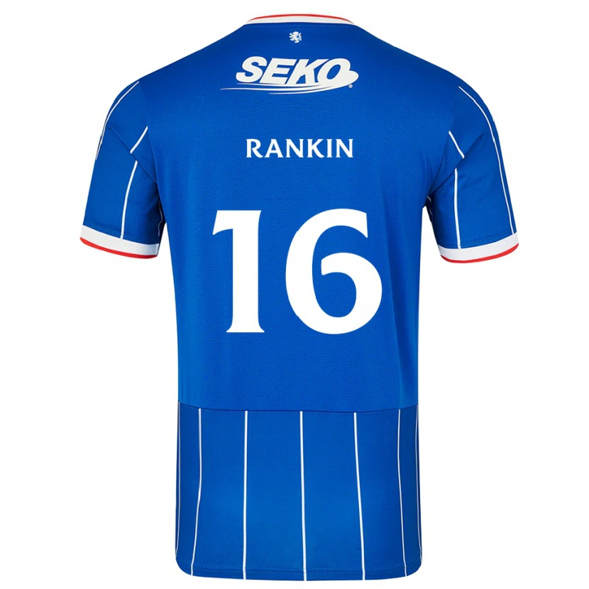 Danxen Bambino Maglia Luca Rankin #16 Bianco Rosso Blu Kit Gara Home 2026/27 Maglietta