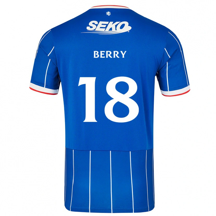 Danxen Bambino Maglia Laura Berry #18 Bianco Rosso Blu Kit Gara Home 2026/27 Maglietta