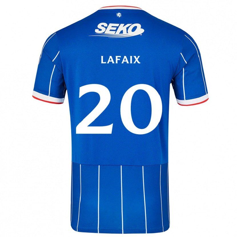 Danxen Bambino Maglia Camille Lafaix #20 Bianco Rosso Blu Kit Gara Home 2026/27 Maglietta