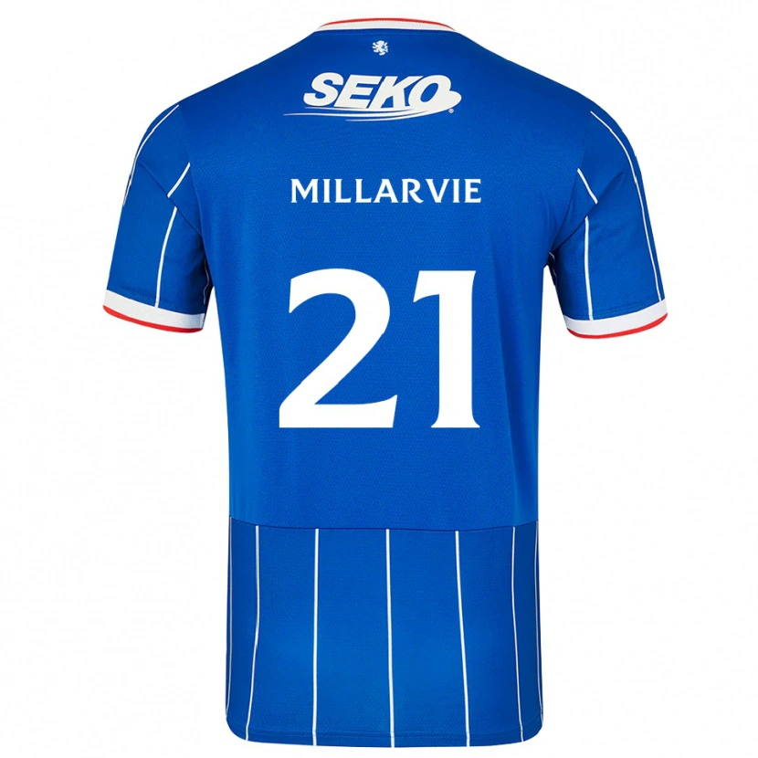 Danxen Bambino Maglia Jaden Millarvie #21 Bianco Rosso Blu Kit Gara Home 2026/27 Maglietta