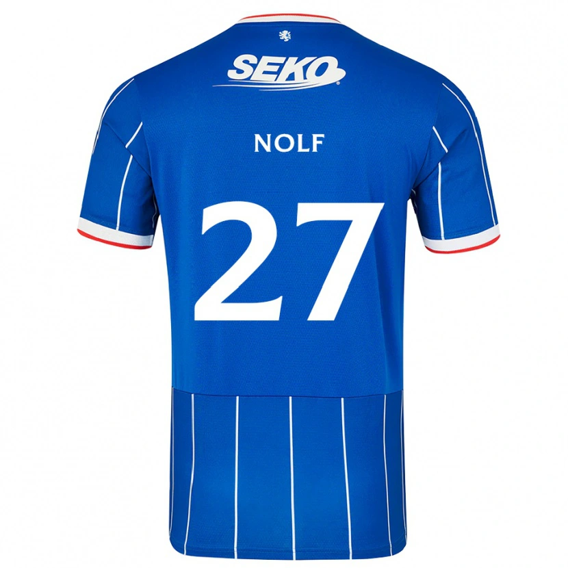 Danxen Bambino Maglia Madeline Nolf #27 Bianco Rosso Blu Kit Gara Home 2026/27 Maglietta