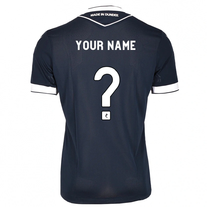 Danxen Bambino Maglia Il Tuo Nome #0 Bianco Blu Mezzanotte Kit Gara Home 2026/27 Maglietta