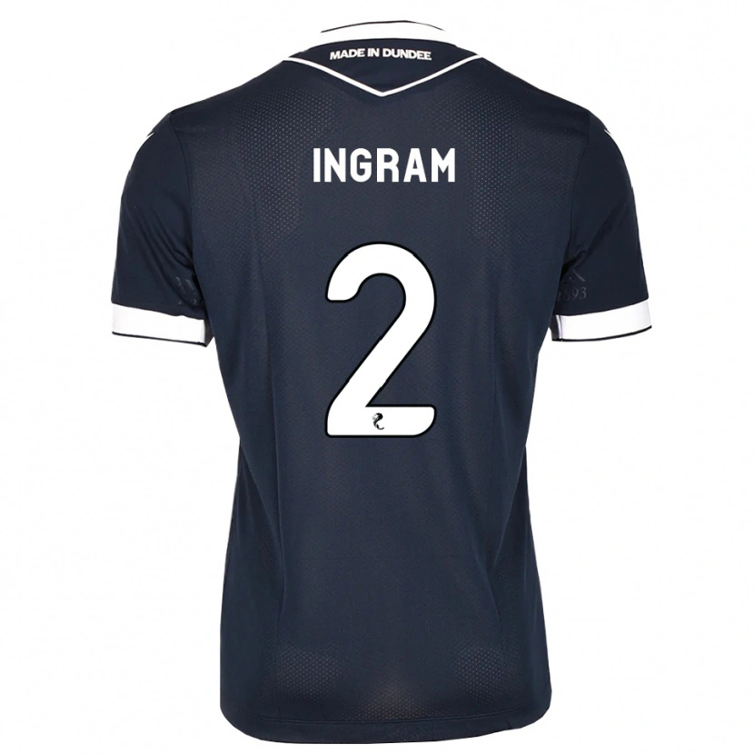 Danxen Bambino Maglia Ethan Ingram #2 Bianco Blu Mezzanotte Kit Gara Home 2026/27 Maglietta