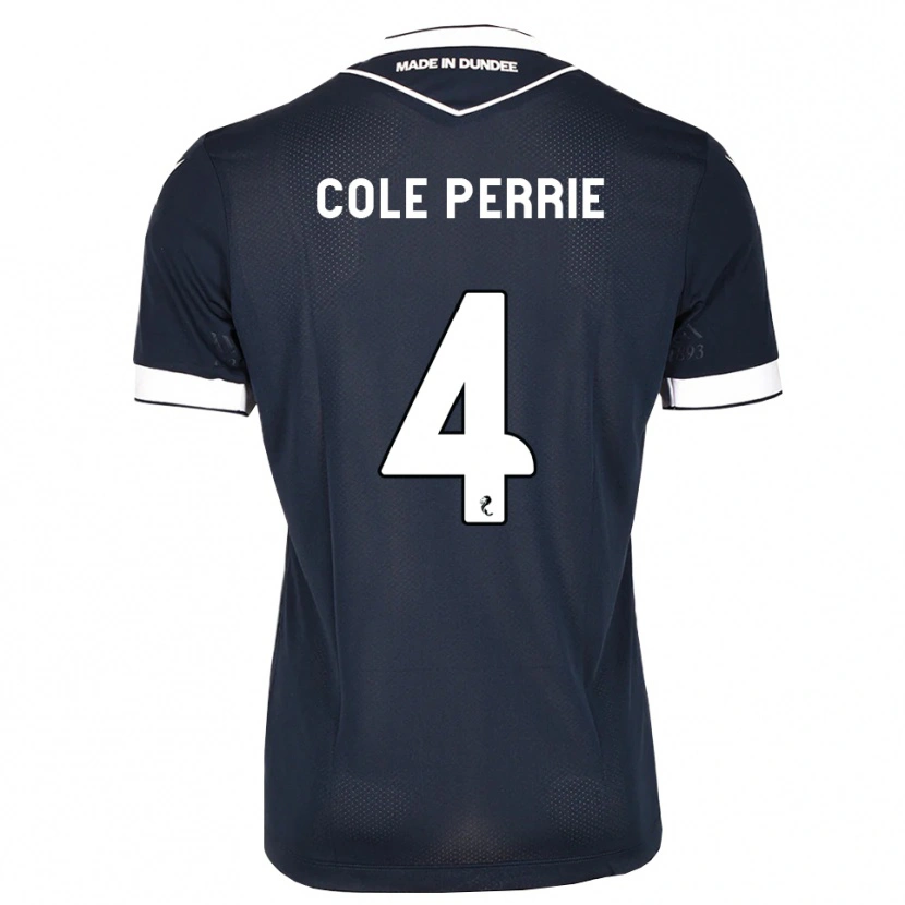Danxen Bambino Maglia Cole Perrie #4 Bianco Blu Mezzanotte Kit Gara Home 2026/27 Maglietta