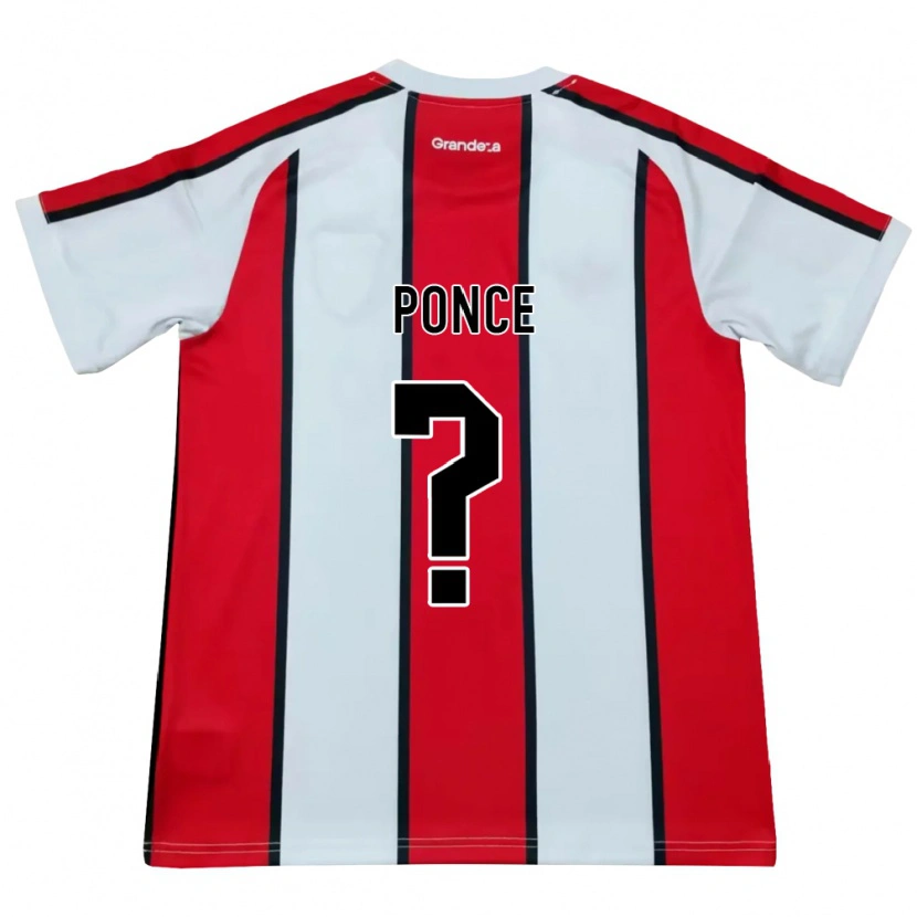 Danxen Bambino Maglia Tomas Castro Ponce #0 Bianco Rosso Nero Kit Gara Away 2026/27 Maglietta