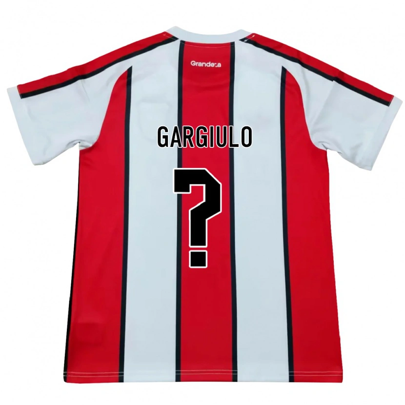 Danxen Bambino Maglia Valentin Gargiulo #0 Bianco Rosso Nero Kit Gara Away 2026/27 Maglietta