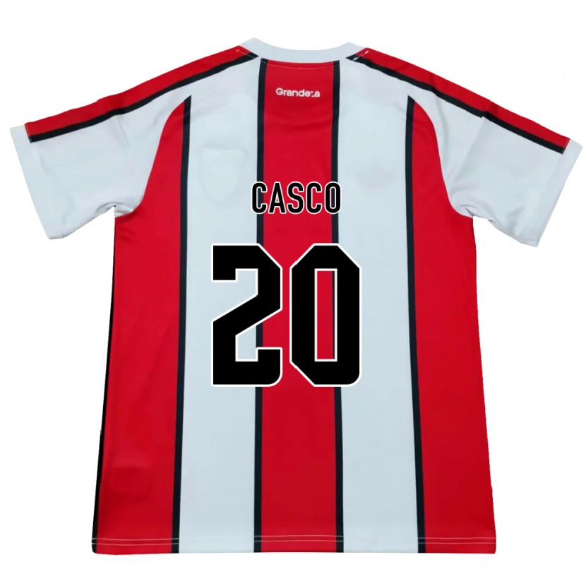 Danxen Bambino Maglia Milton Casco #20 Bianco Rosso Nero Kit Gara Away 2026/27 Maglietta