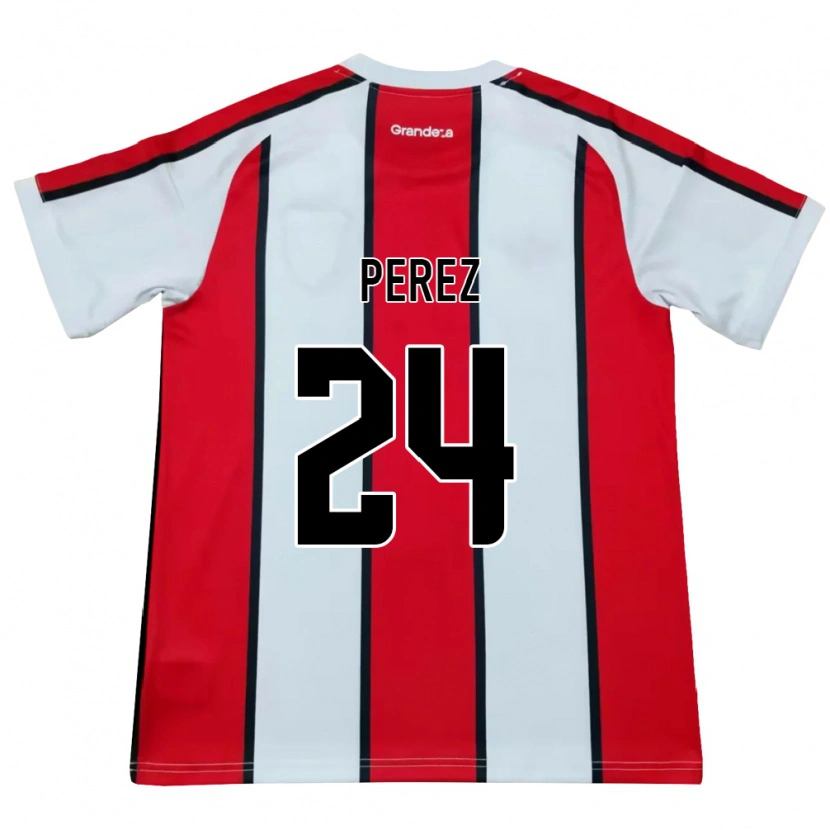 Danxen Bambino Maglia Enzo Perez #24 Bianco Rosso Nero Kit Gara Away 2026/27 Maglietta