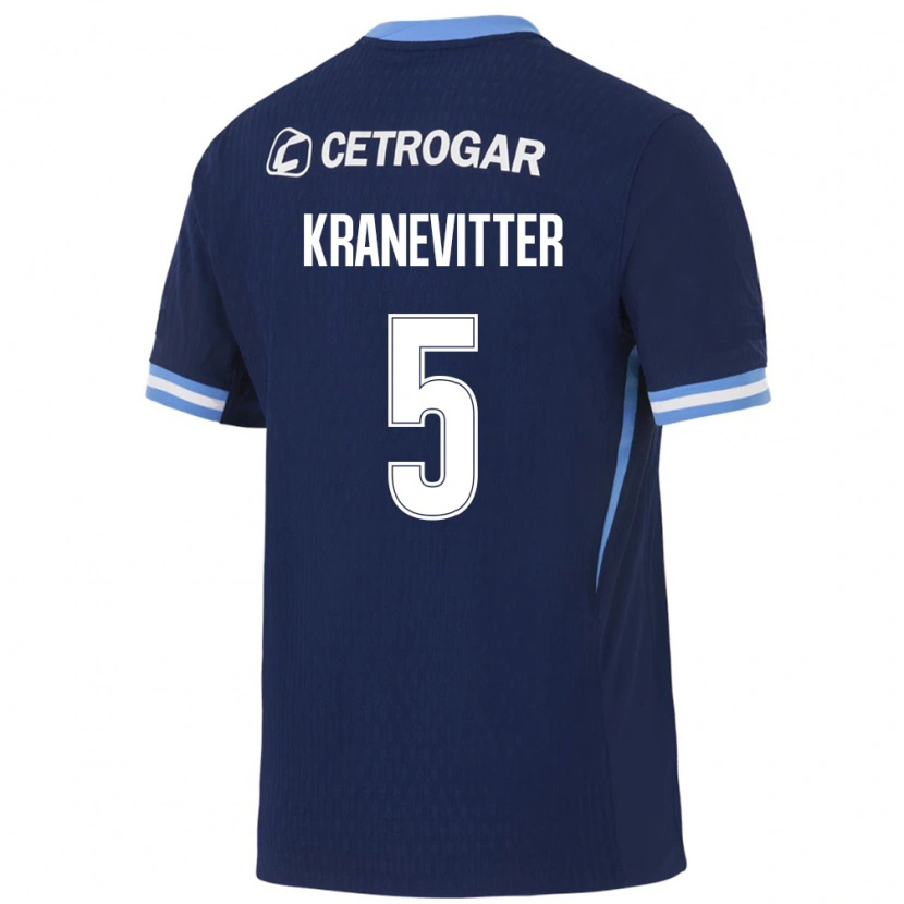 Danxen Bambino Maglia Matías Kranevitter #5 Blu Reale Azzurro Chiaro Bianco Kit Gara Away 2026/27 Maglietta