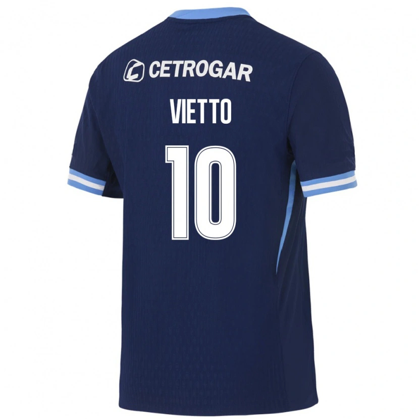 Danxen Bambino Maglia Luciano Vietto #10 Blu Reale Azzurro Chiaro Bianco Kit Gara Away 2026/27 Maglietta