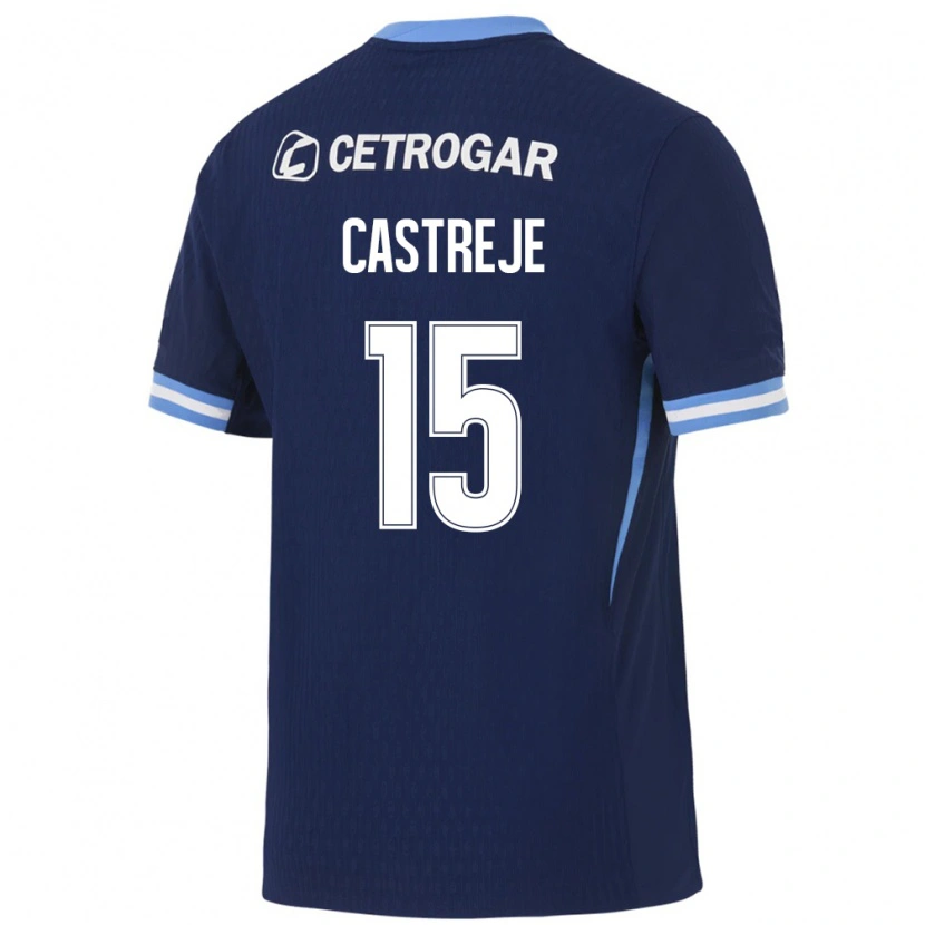 Danxen Bambino Maglia Bautista Castreje #15 Blu Reale Azzurro Chiaro Bianco Kit Gara Away 2026/27 Maglietta