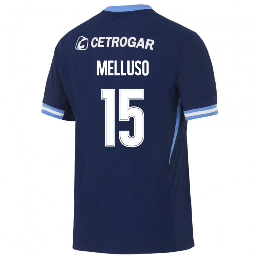 Danxen Bambino Maglia Mateo Melluso #15 Blu Reale Azzurro Chiaro Bianco Kit Gara Away 2026/27 Maglietta