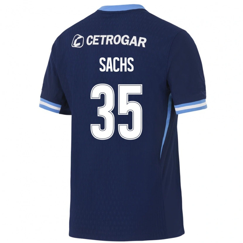 Danxen Bambino Maglia Adriana Sachs #35 Blu Reale Azzurro Chiaro Bianco Kit Gara Away 2026/27 Maglietta