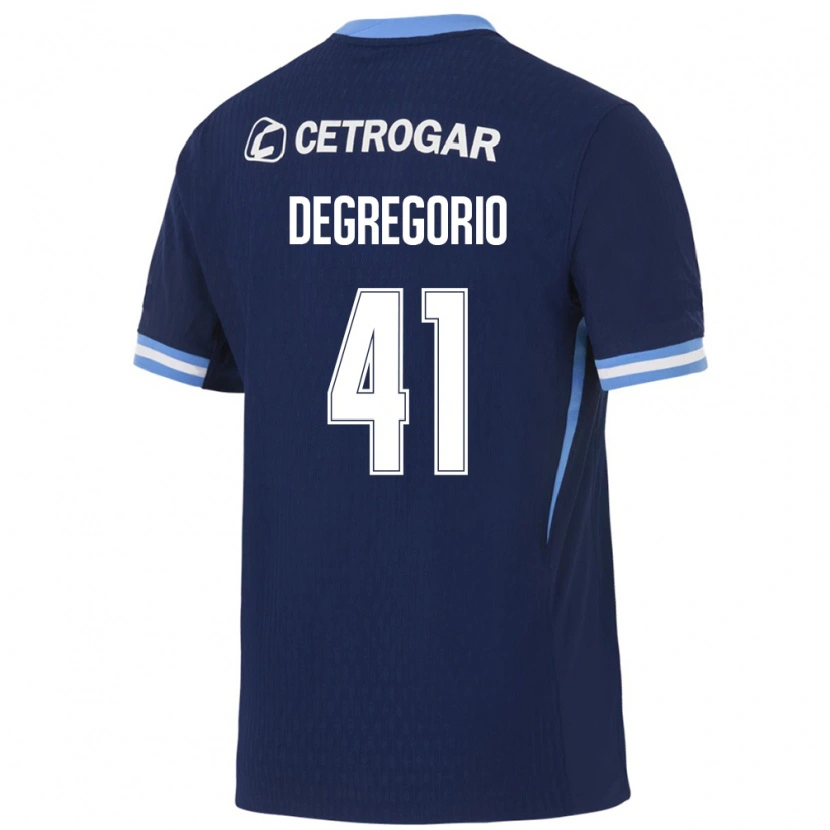 Danxen Bambino Maglia Ramiro Degregorio #41 Blu Reale Azzurro Chiaro Bianco Kit Gara Away 2026/27 Maglietta