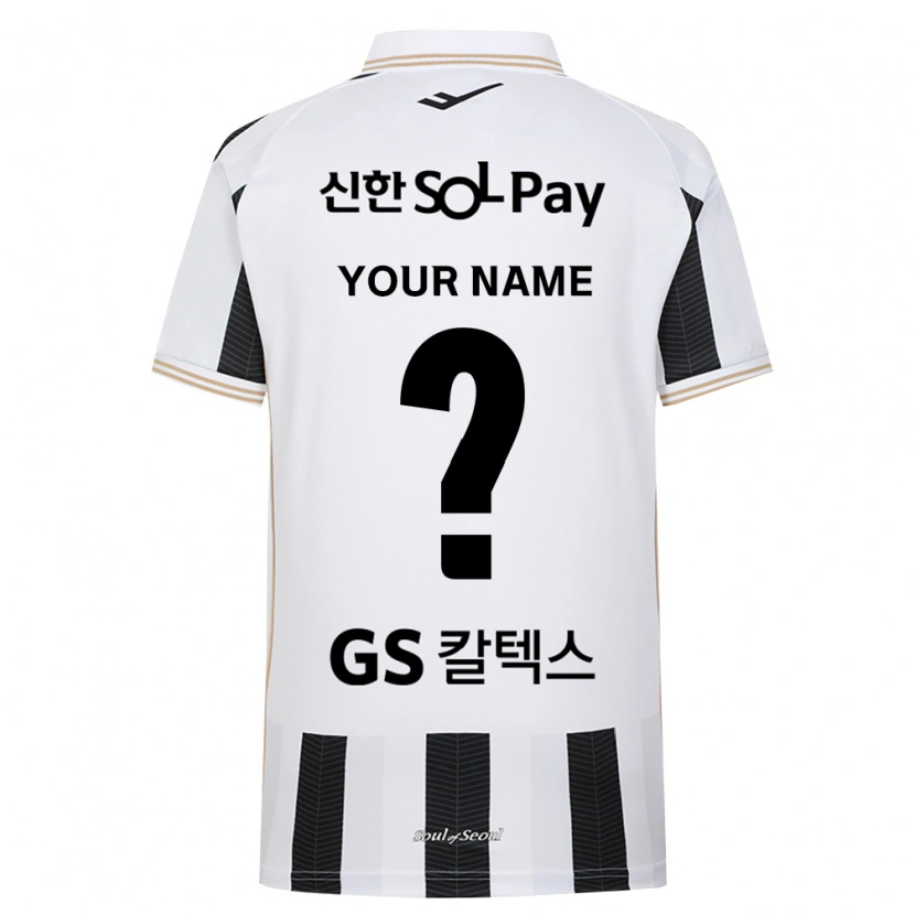 Danxen Bambino Maglia Il Tuo Nome #0 Bianco Nero Kit Gara Away 2026/27 Maglietta