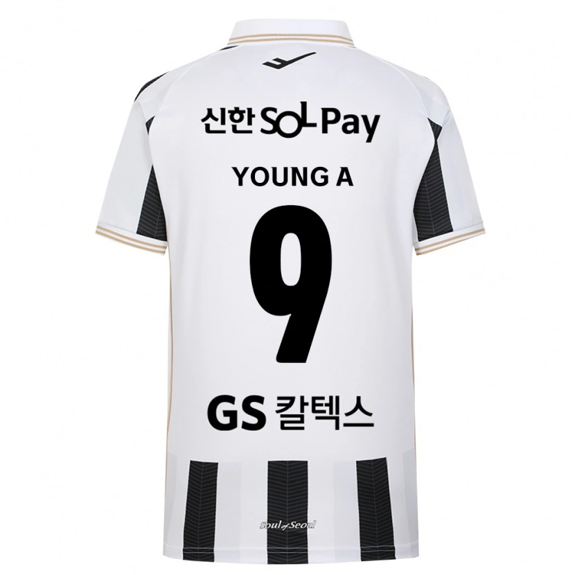 Danxen Bambino Maglia Young-A Yoo #9 Bianco Nero Kit Gara Away 2026/27 Maglietta