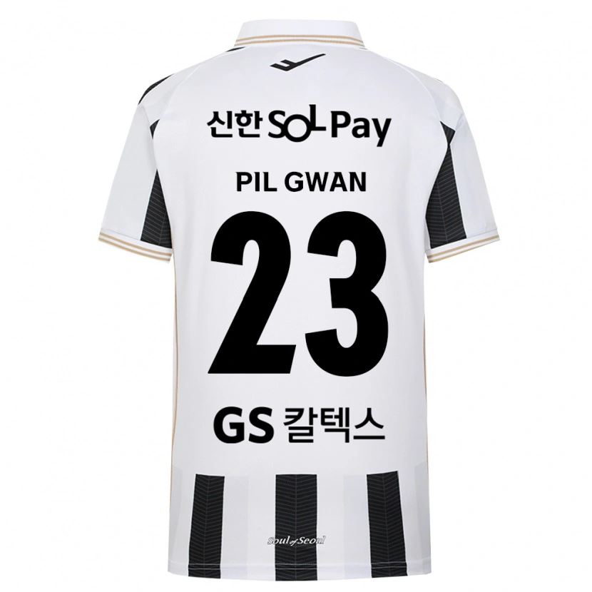 Danxen Bambino Maglia Pil-Gwan Ko #23 Bianco Nero Kit Gara Away 2026/27 Maglietta