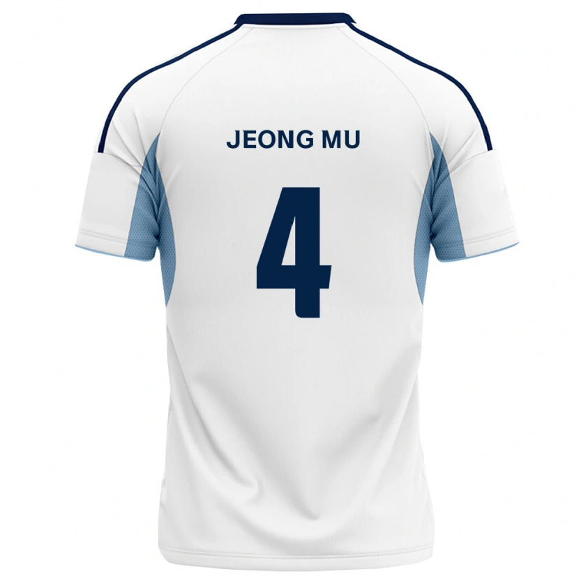 Danxen Bambino Maglia Jeong-Mu Kim #4 Blu Reale Bianco Kit Gara Away 2026/27 Maglietta