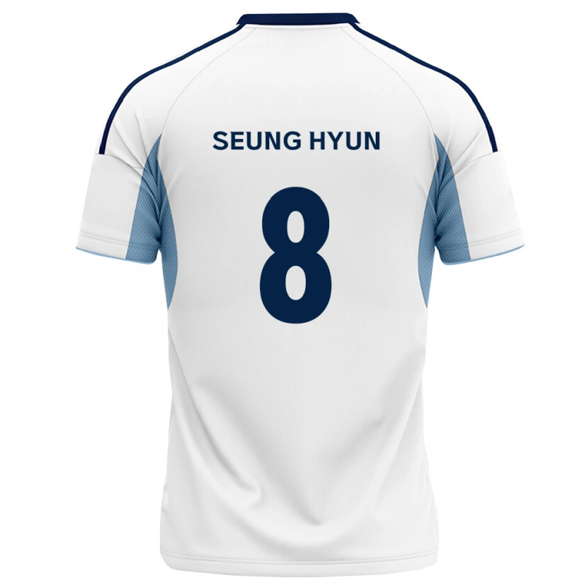 Danxen Bambino Maglia Seung-Hyun Kim #8 Blu Reale Bianco Kit Gara Away 2026/27 Maglietta