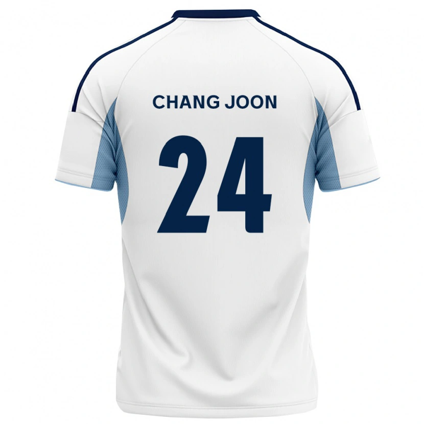 Danxen Bambino Maglia Chang-Joon Lee #24 Blu Reale Bianco Kit Gara Away 2026/27 Maglietta